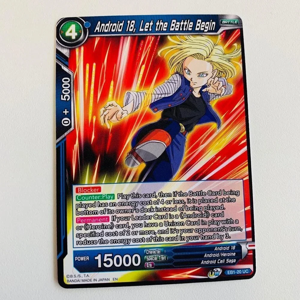 Android 18 Let The Battle Begin, Dragon Ball Super Trading‎ Card